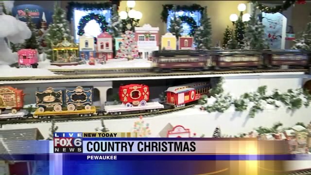Carl checks out Christmas Village at Country Christmas