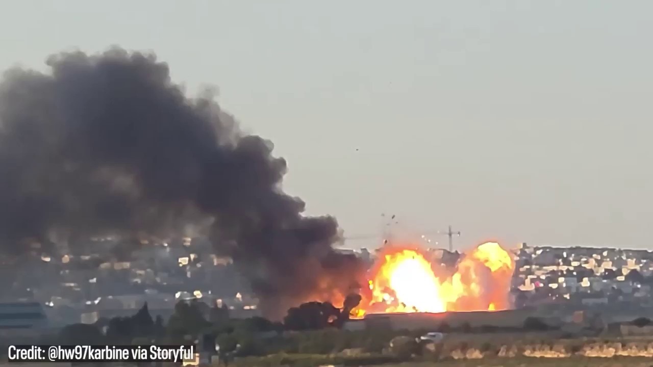 Dramatic explosion at fireworks factory injures 2