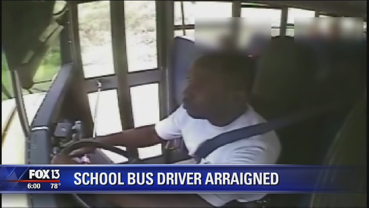 Bus driver arraigned