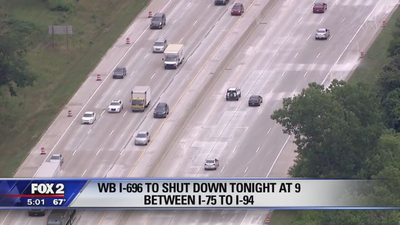 Westbound I-696 shut down amid $90M rebuild