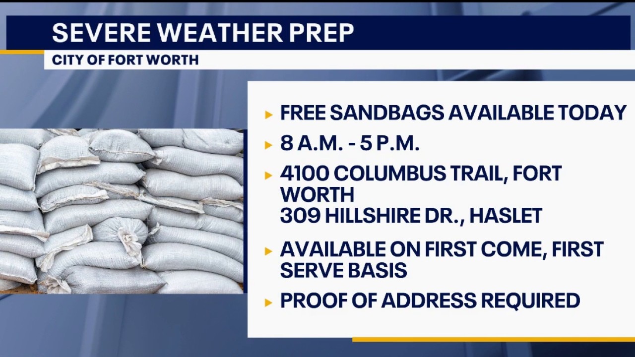 Fort Worth offers free sandbags to help residents prepare for heavy rain