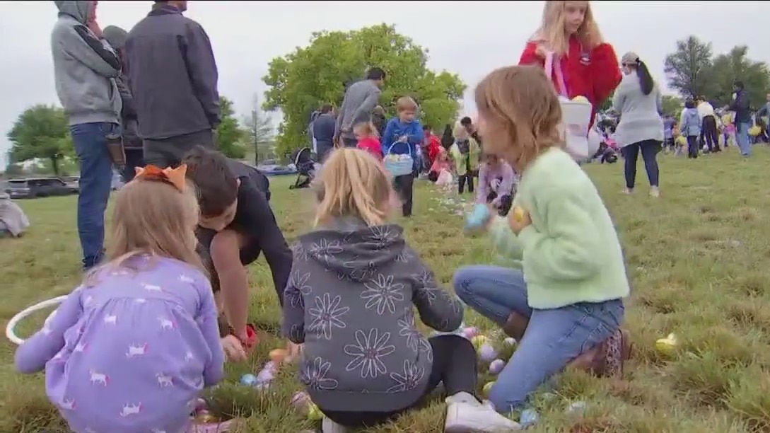 Thousands of Easter eggs dropped from helicopter at Santa Rita Ranch