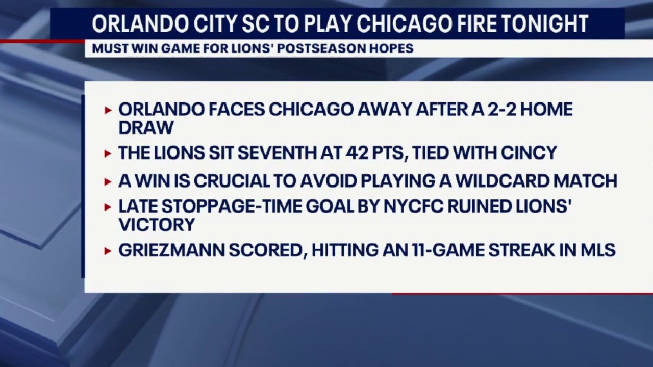 Orlando City to play Chicago Fire in must-win game