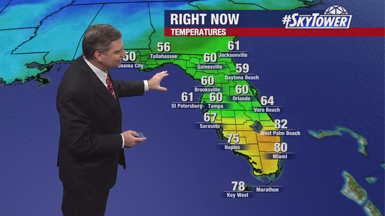 Tampa weather: Cloudy, chances of rain