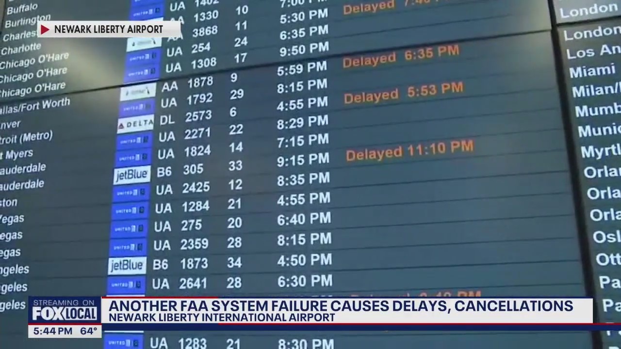 Another FAA system failure causes delays at Newark airport