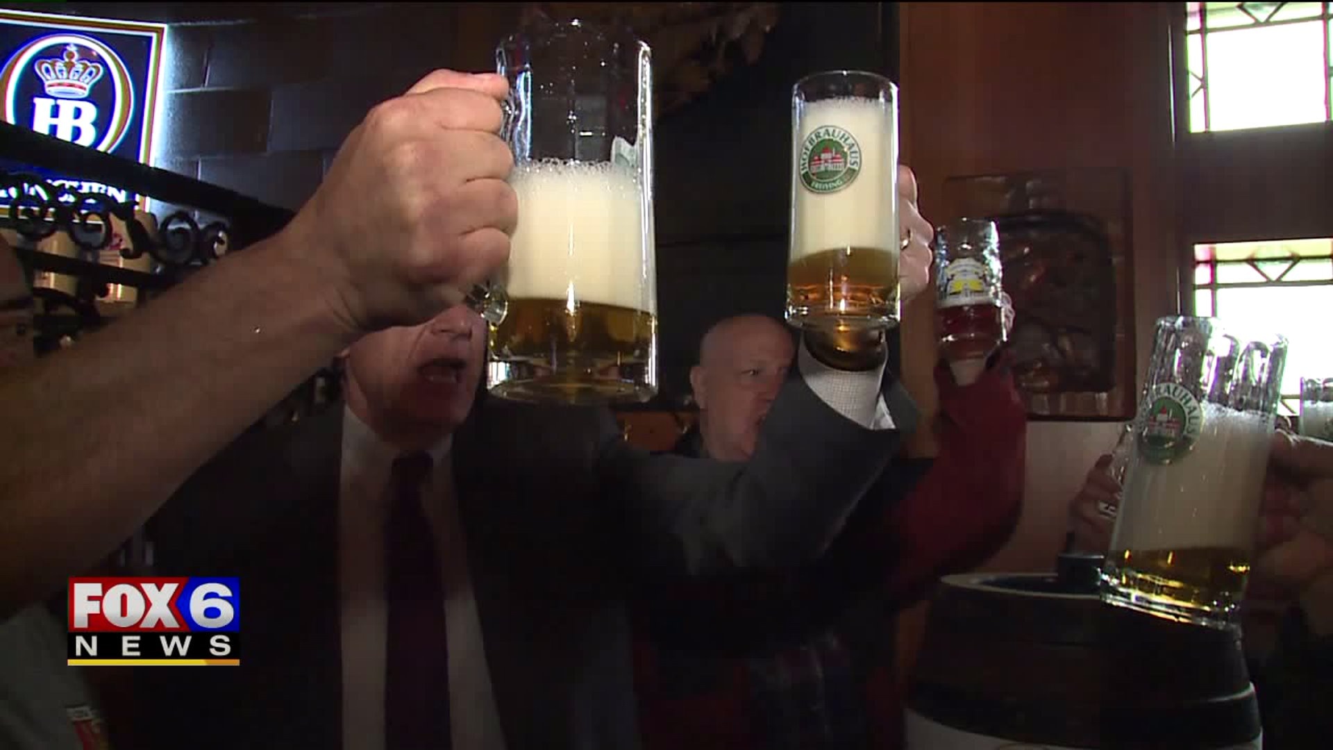 Ceremonial keg tapping at Von Trier