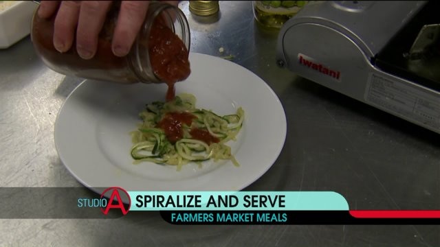 Spiralize and serve! Brian Kramp sautees some zoodles