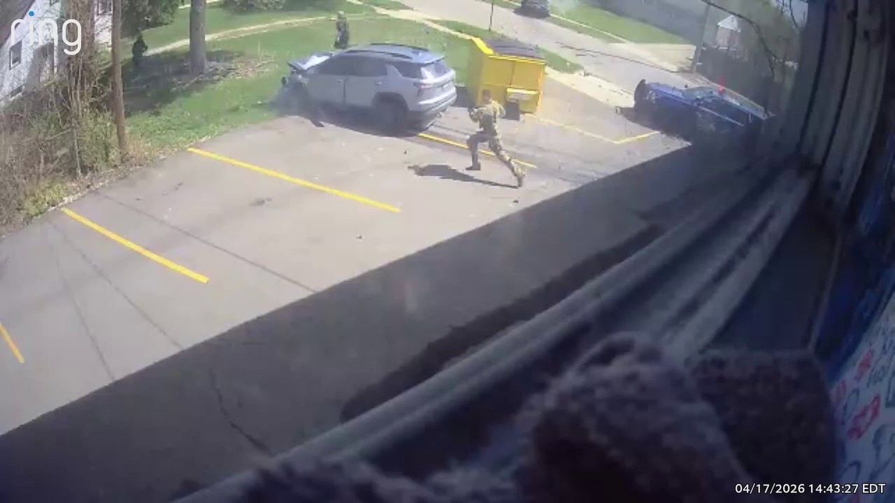 Video captures Inkster suspect in trooper-involved shooting after crashing car