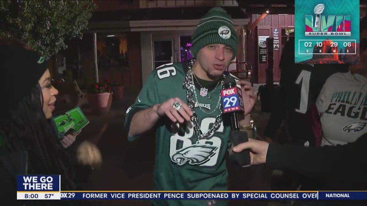 Eagles fans bring big energy to Phoenix for Super Bowl weekend