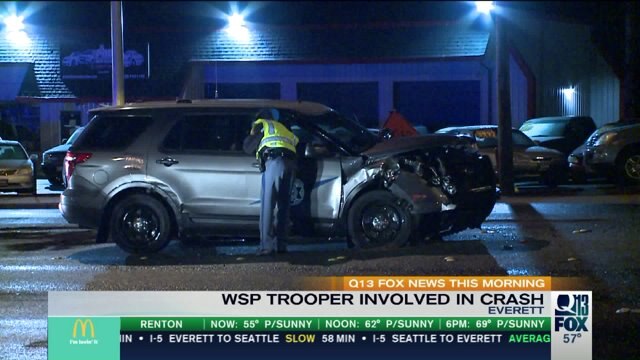 WSP trooper involved in crash in Everett