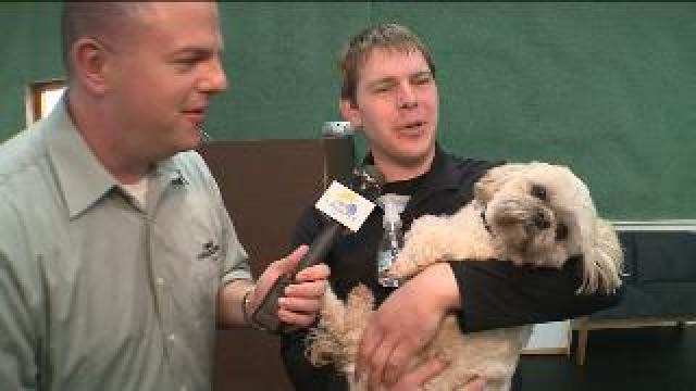 Tony checks out dogs at Barkin' Up Hickory
