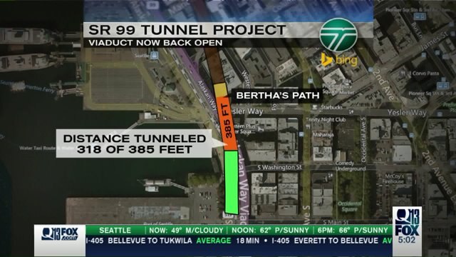 Alaskan Way Viaduct reopens early