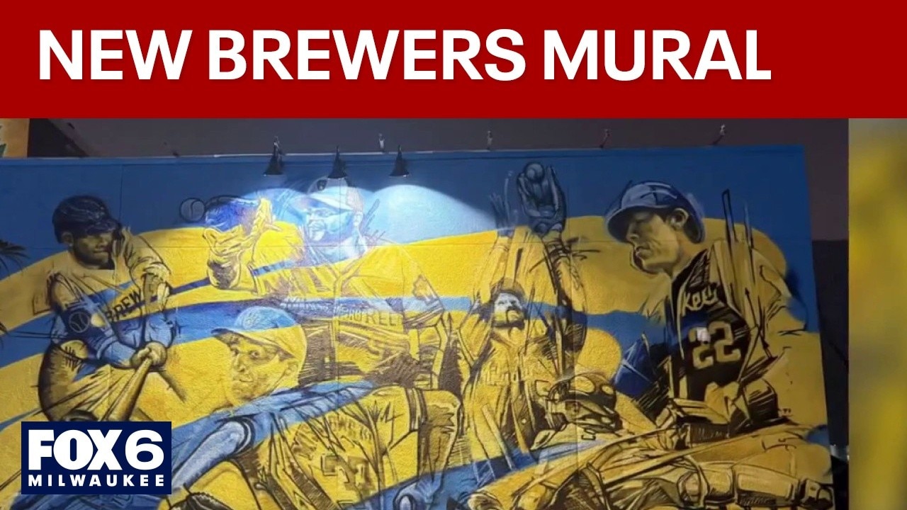 New Brewers mural outside Major Goolsby's
