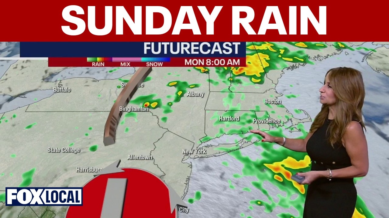 NYC weather forecast: Rain moves in Sunday