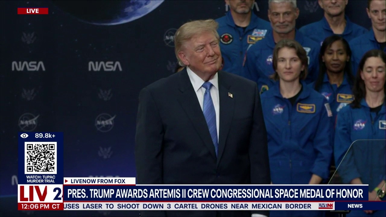 Trump awards Artemis II crew Congressional Space Medal