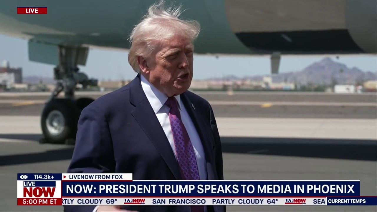 Trump talks Iran ahead of event in Arizona