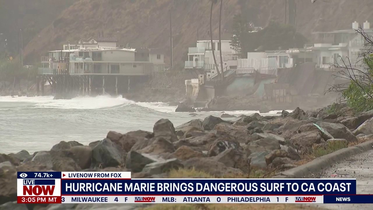 Dangerous high surf in CA due to Hurricane Marie remnants