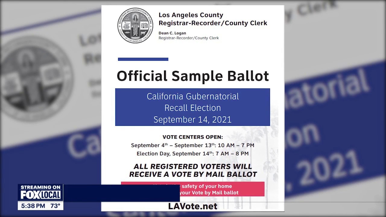 LA County begins mailing November election sample ballots