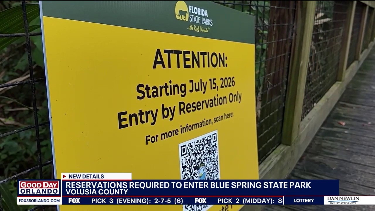 Blue Spring State Park: Entry by reservation only