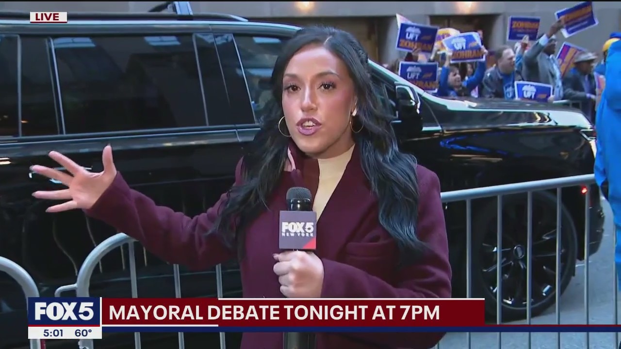 Crowds gather as NYC mayoral candidates face off in fiery debate at 30 Rock