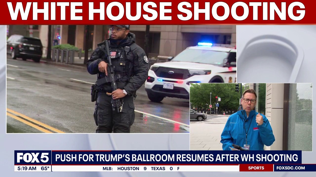 Push for Trump’s ballroom resumes after White House shooting
