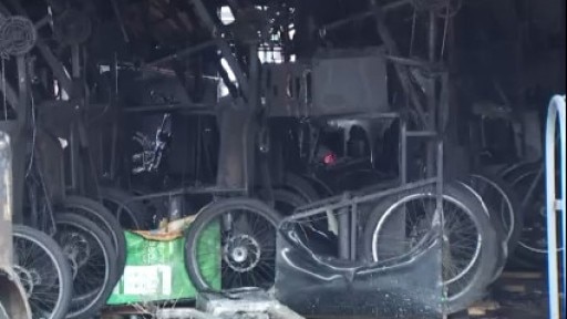 Pedicabs damaged in East Austin warehouse fire