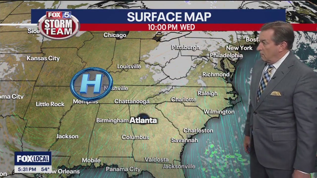 Wednesday evening forecast