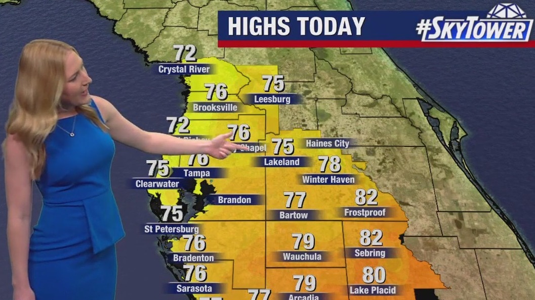 Tampa weather: Cooler temps overnight
