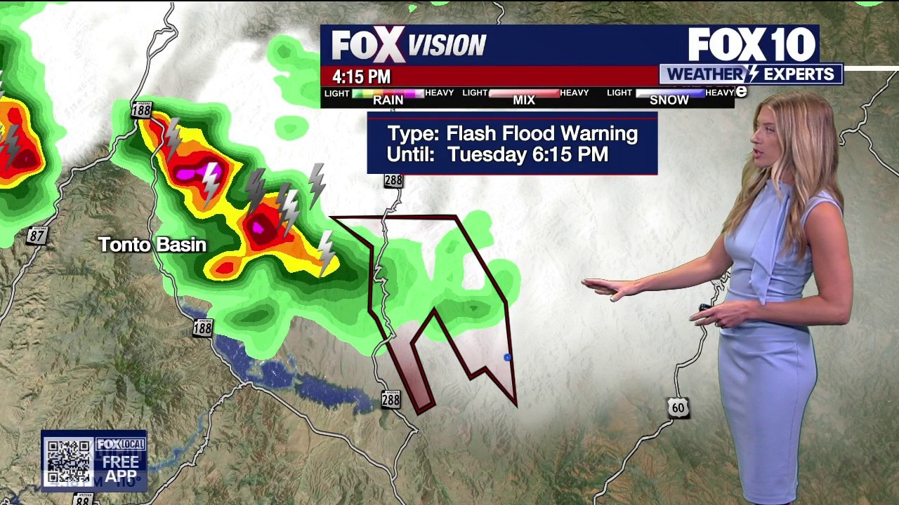 Flash flood warning and extreme heat hit Arizona