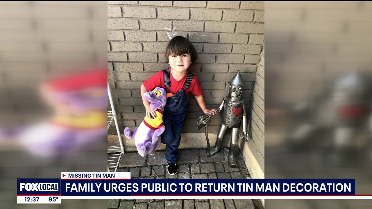 Arlington family's beloved Tin Man decoration stolen