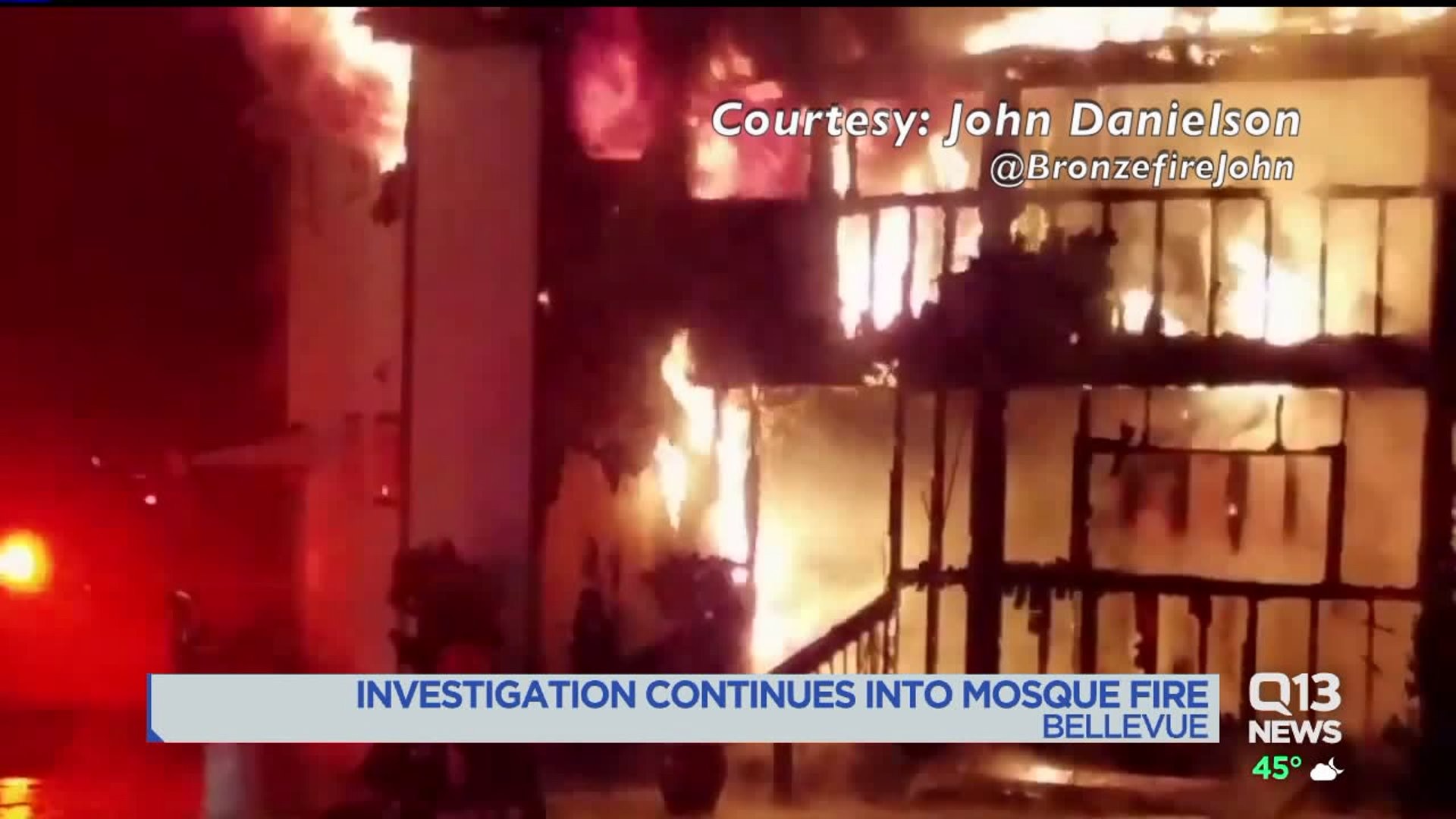 Mosque fire does not appear to be a hate crime