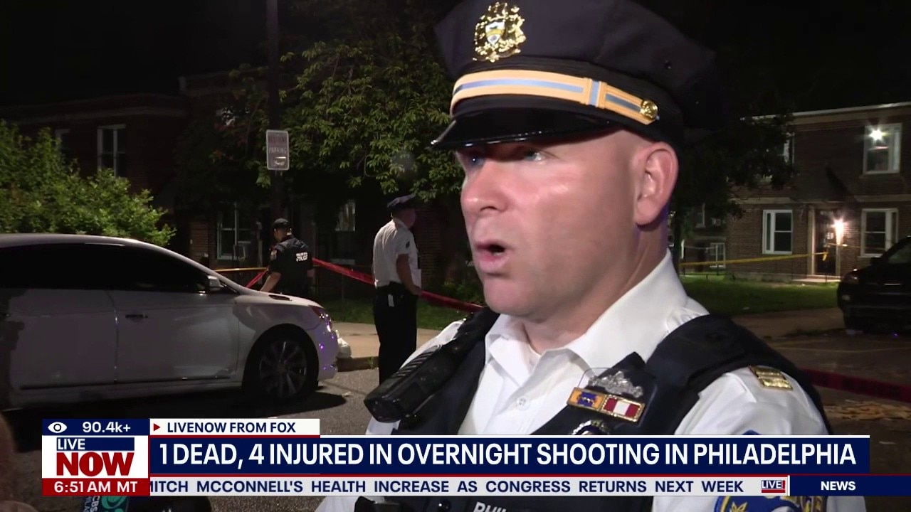1 dead, 4 injured in overnight shooting in Philadelphia