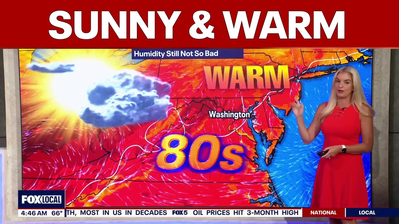 DC weather: Sunny, warm Wednesday with highs in the 80s