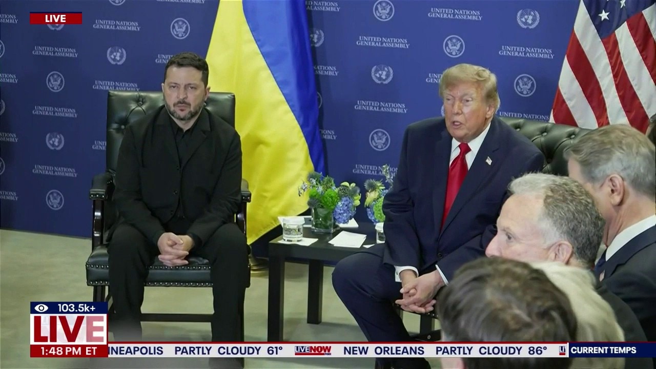 President Trump meets with Ukrainian President Zelenskyy at UNGA