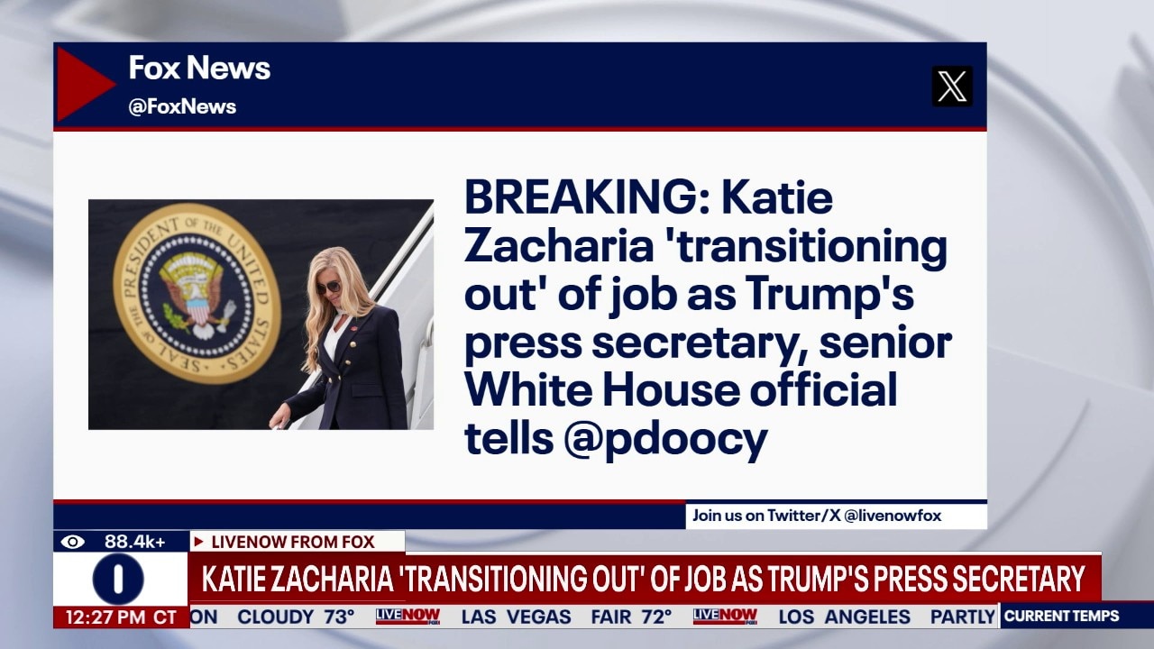 Katie Zacharia 'transitioning out' as press secretary