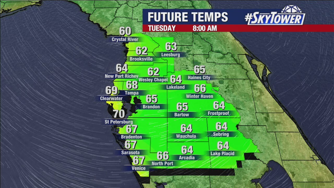 Monday evening forecast