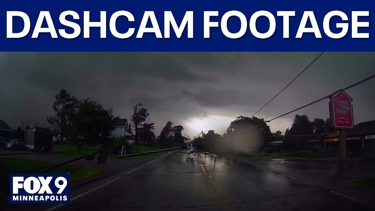 Wisconsin tornado dashcam video shows wild storm