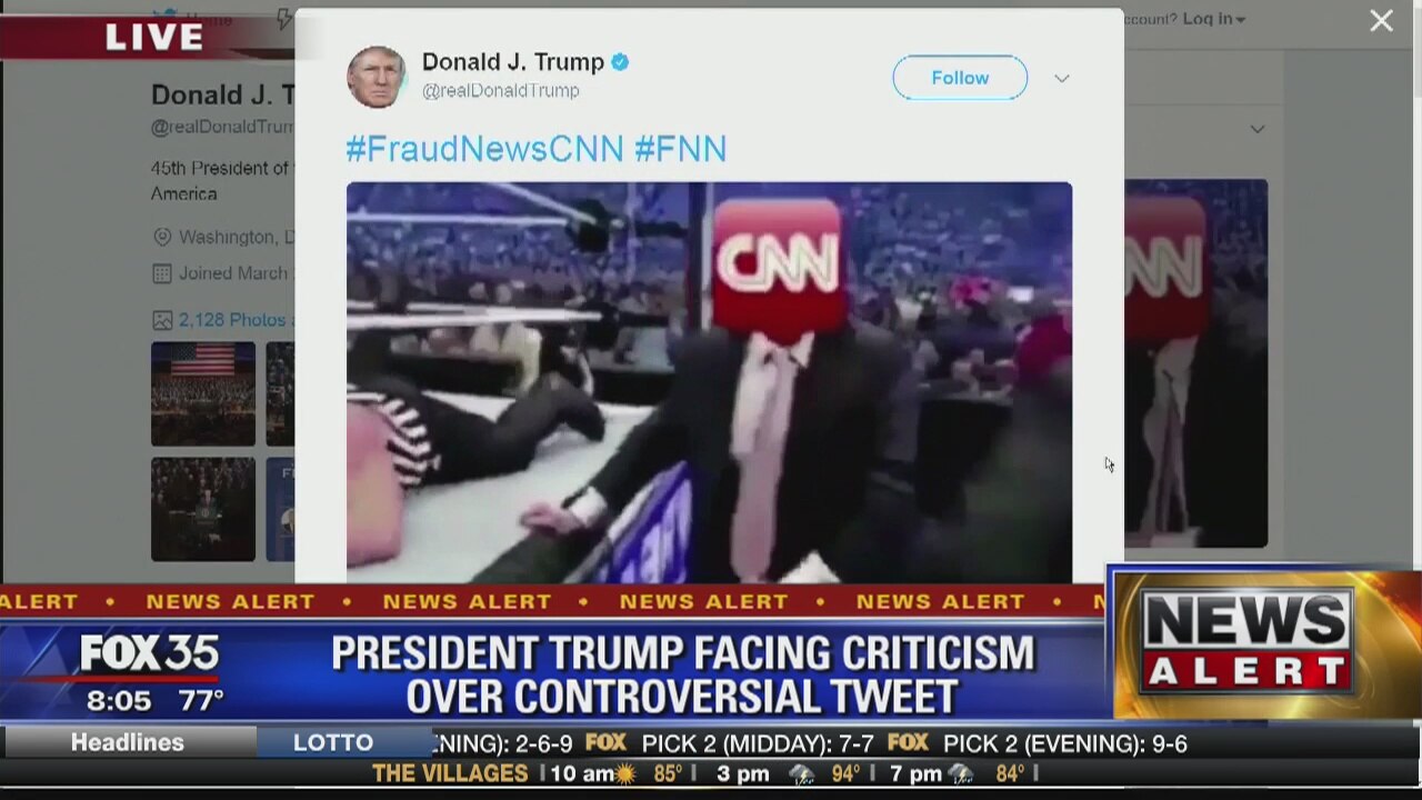 President Trump facing criticism over controversial tweet