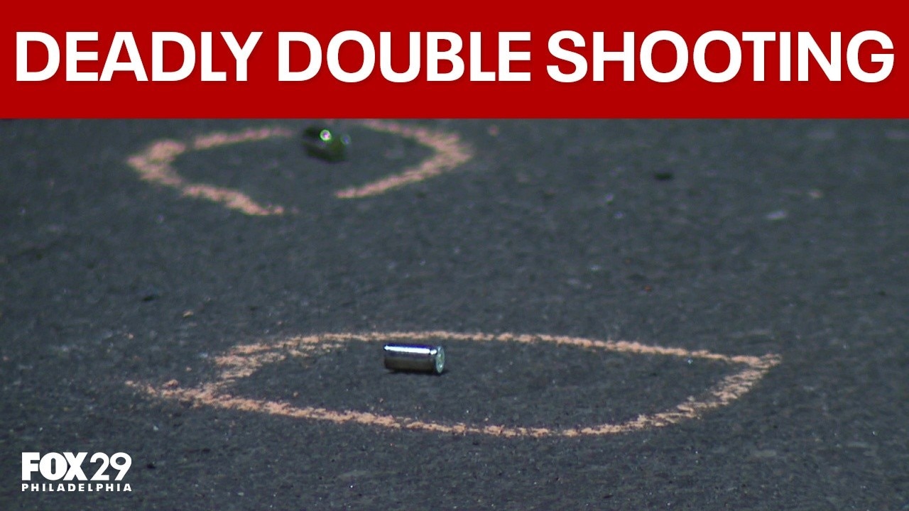 Over two dozen shots fired in deadly North Philadelphia double shooting