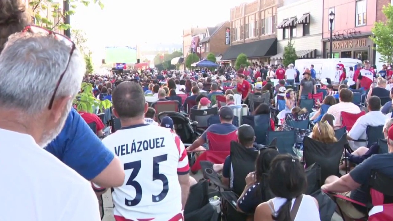 World Cup watch party outside Moran's in South Milwaukee