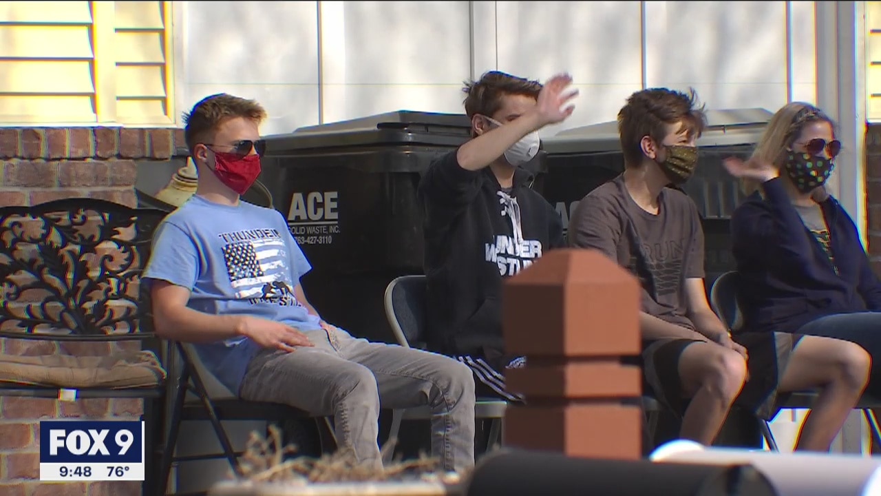 Parade welcomes home Zimmerman wrestler battling cancer