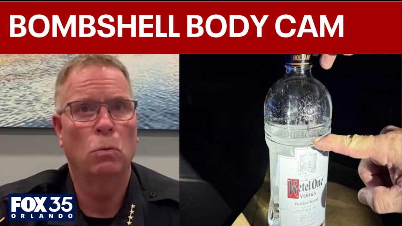 Body camera video shows vodka bottle after police chief's crash
