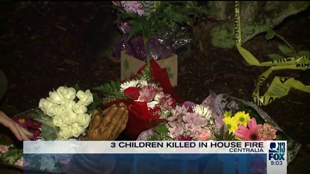 Centralia community mourns loss of 3 kids in house fire