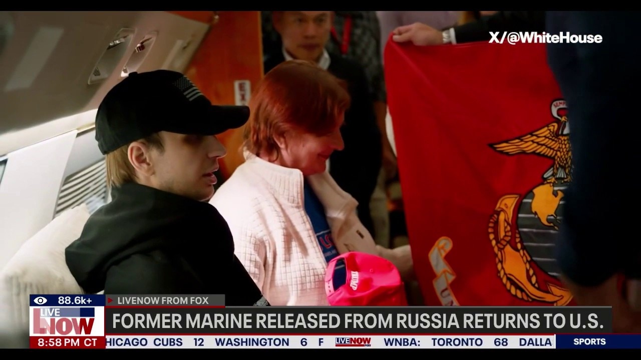 Former Marine released from Russia returns to U.S.