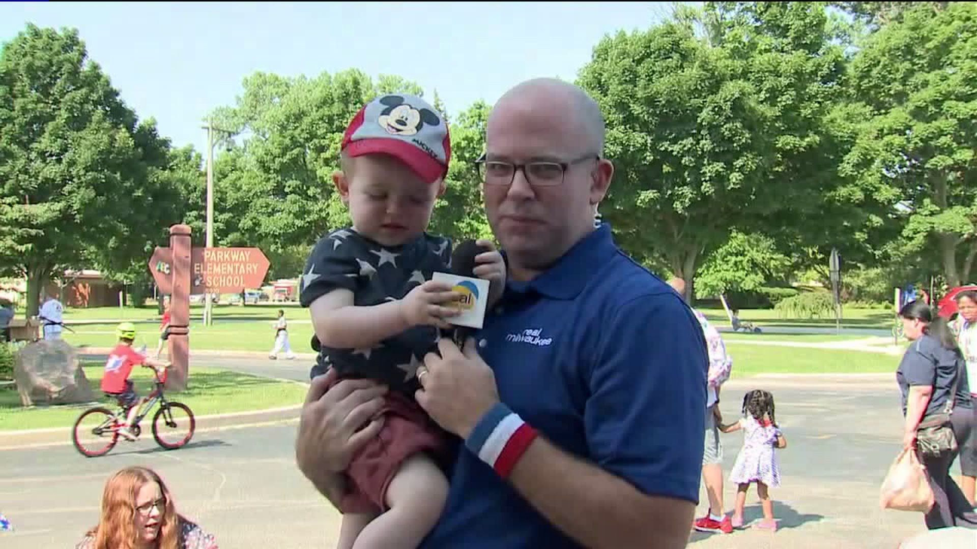 Getting excited for the parade -- plus a guest appearance from Charlie!