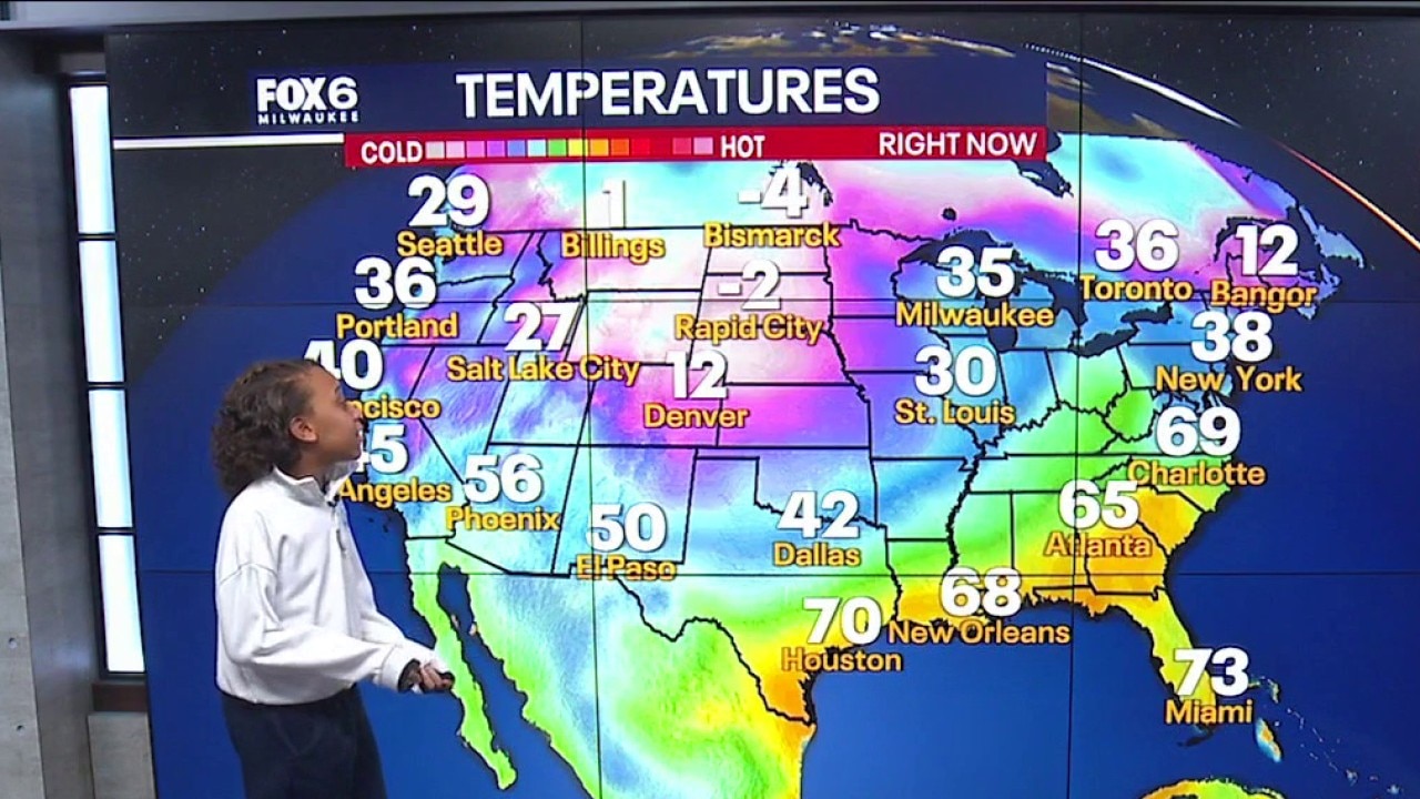 Nailah helps Rob with the weather