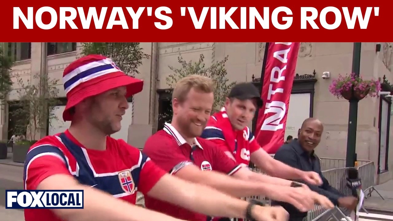Norwegian fans bring viral 'Viking row' to FOX 5 NY