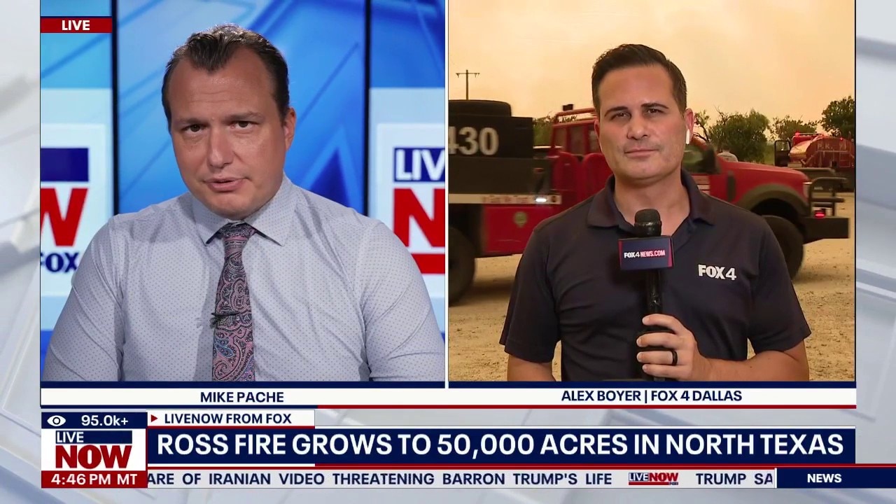 Ross fire grows to 50,000 acres in North Texas