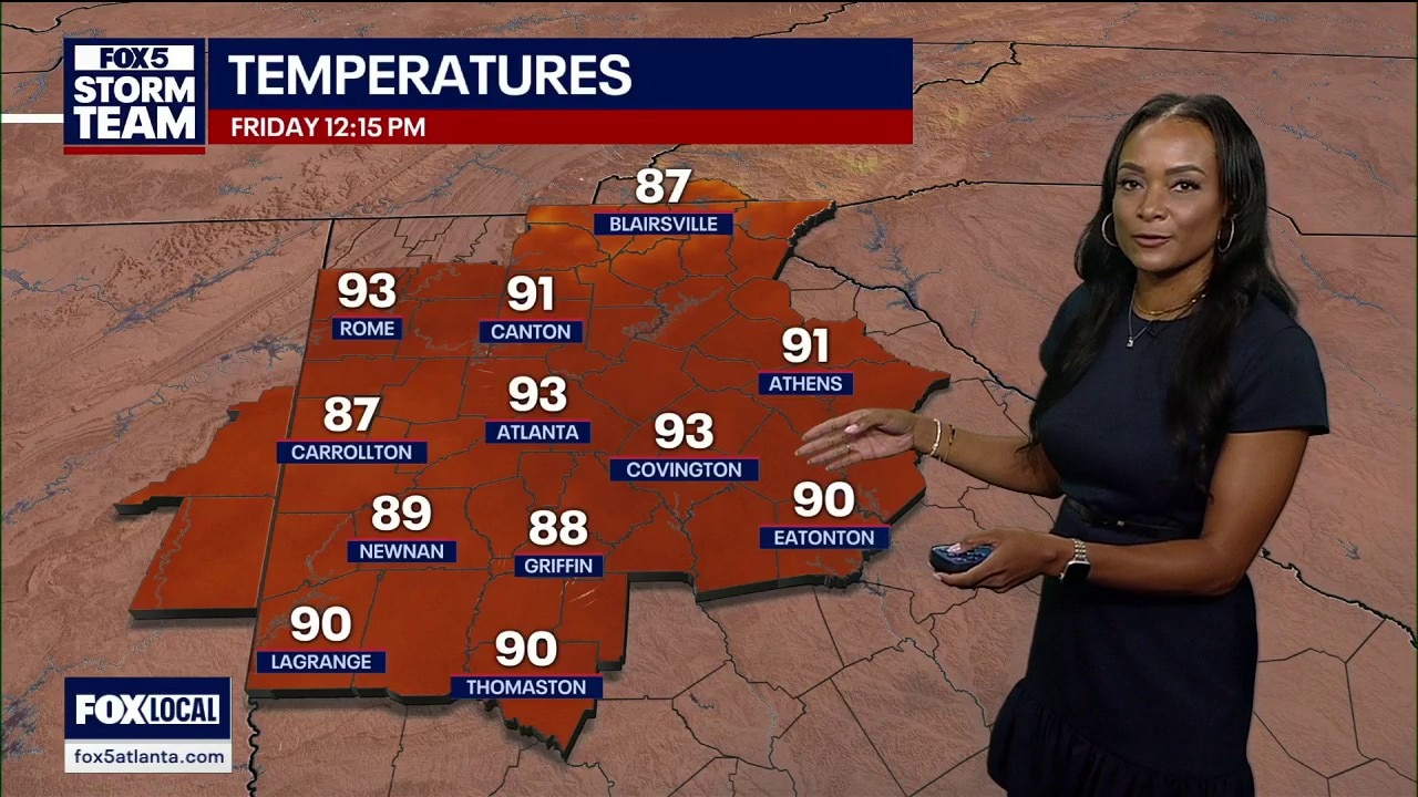 Friday midday weather forecast