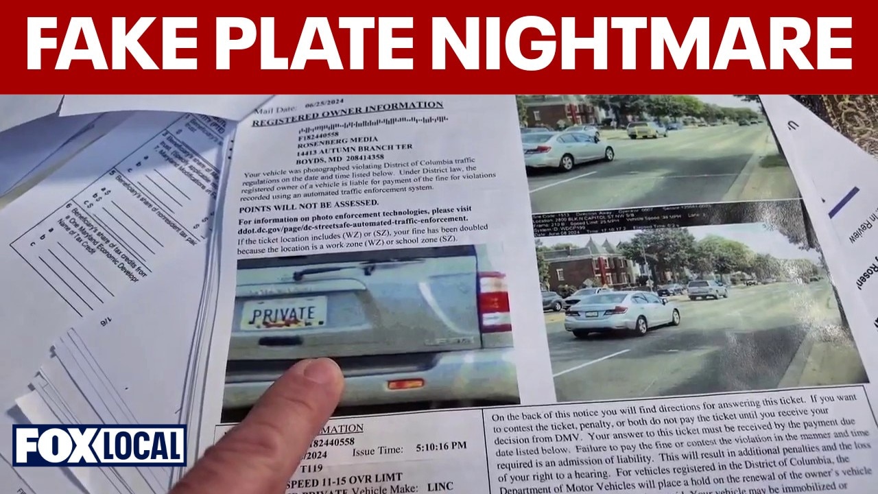 Fake license plate leaves man battling traffic tickets